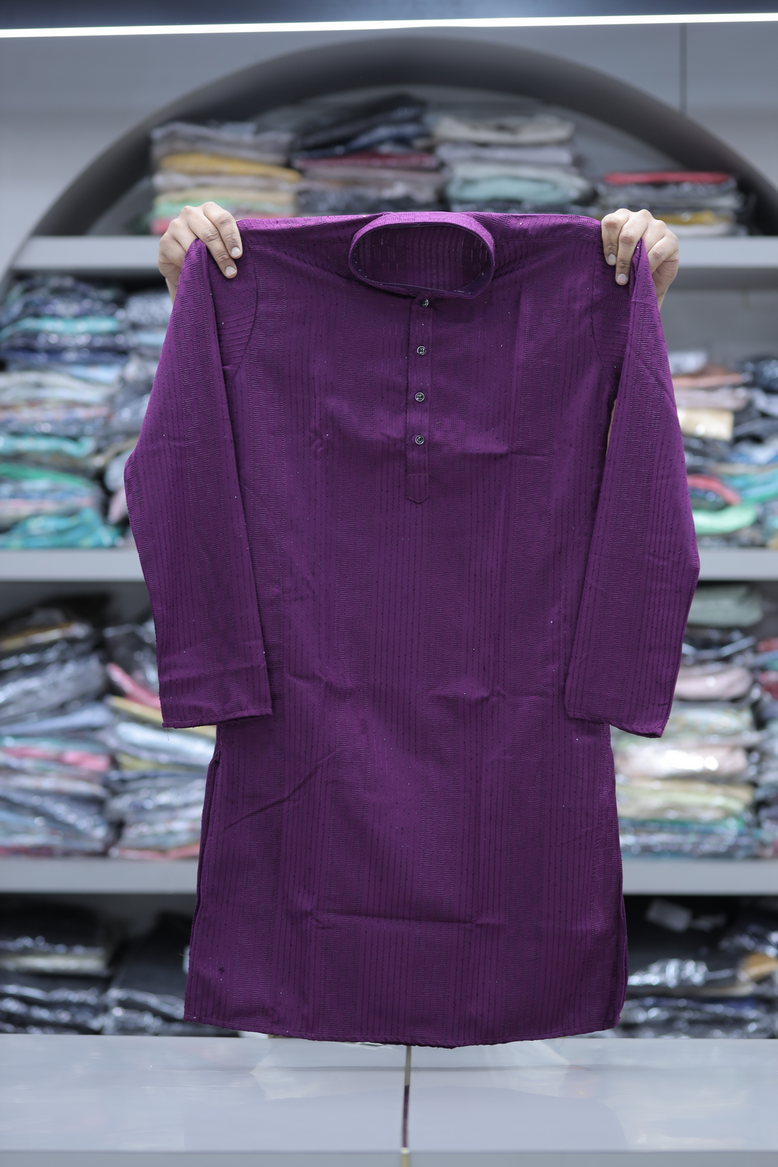 Velvet Dusk Imperial Weave Kurta