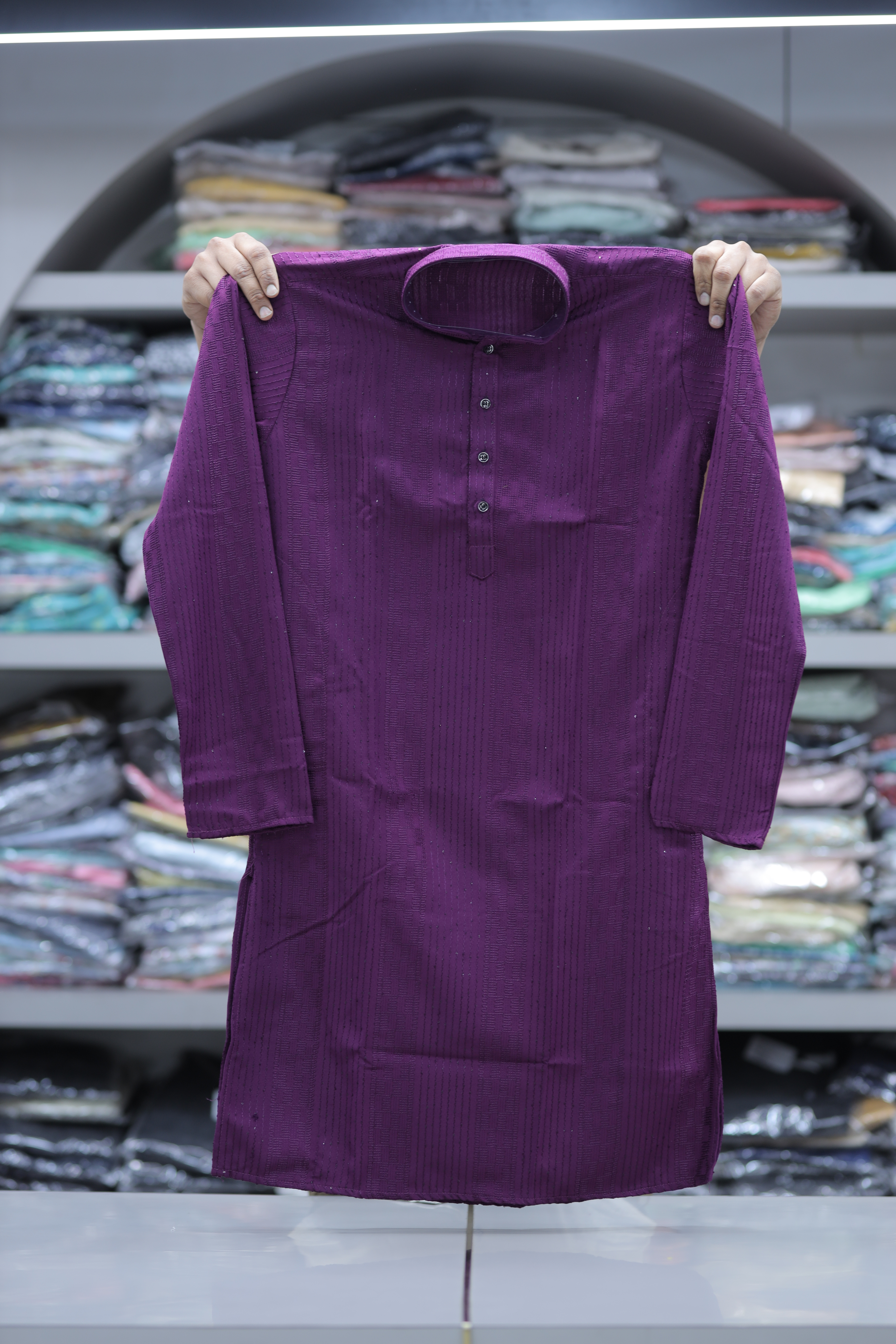 Velvet Dusk Imperial Weave Kurta
