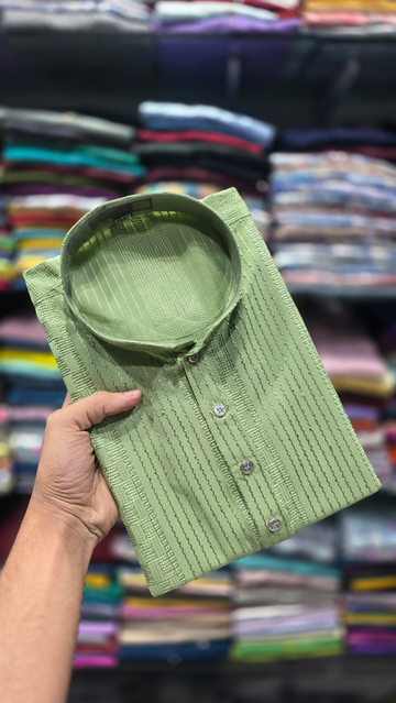 Verdant Threadline Signature Heritage Kurta