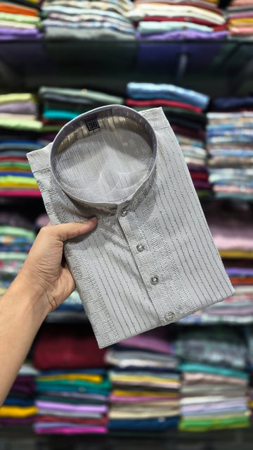 Moonveil Imperial Weave Kurta