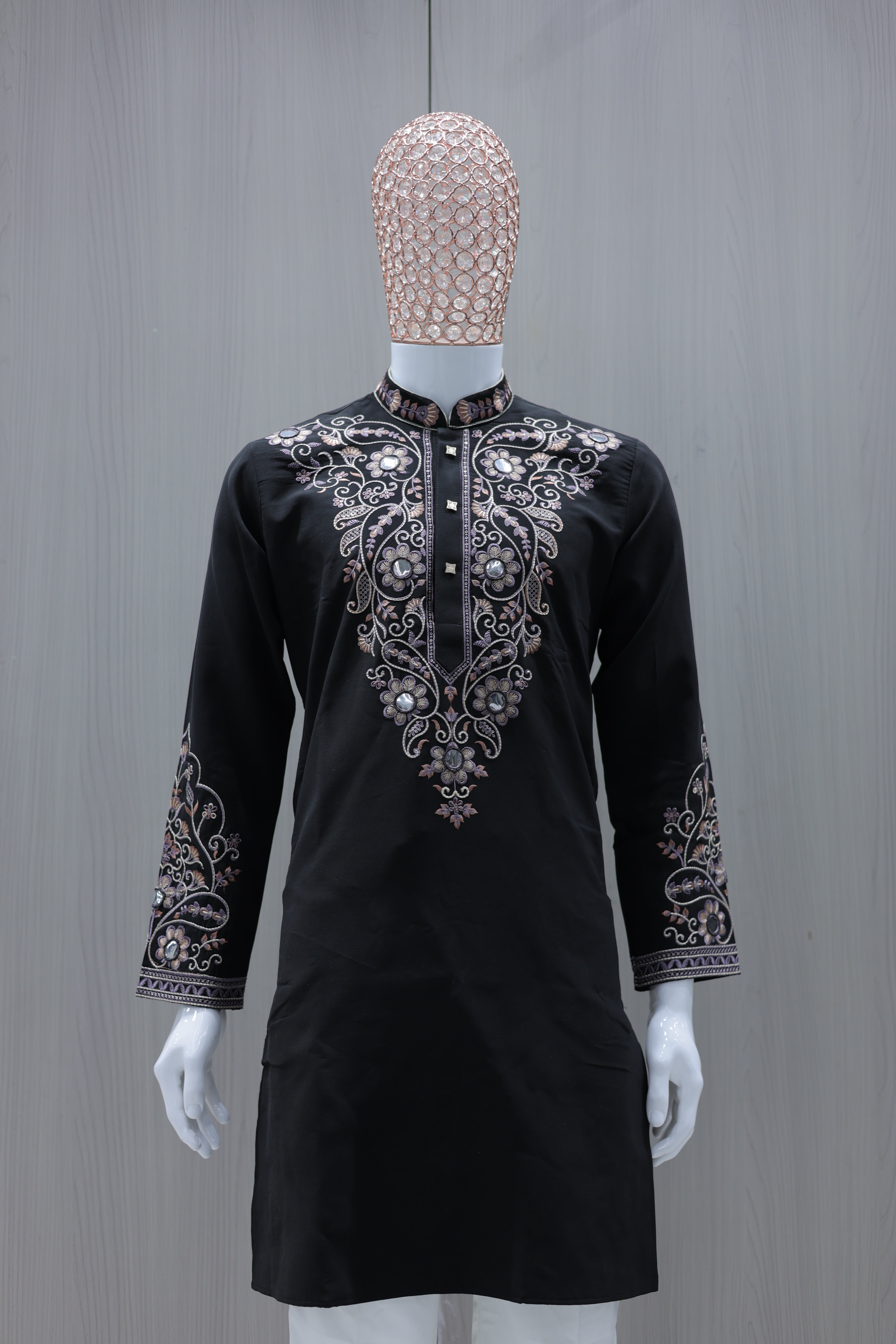 Noir Regal Embroidered Kurta