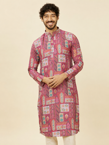 Royal Patchloom Heritage Kurta - Jacquard Sequence Position Print