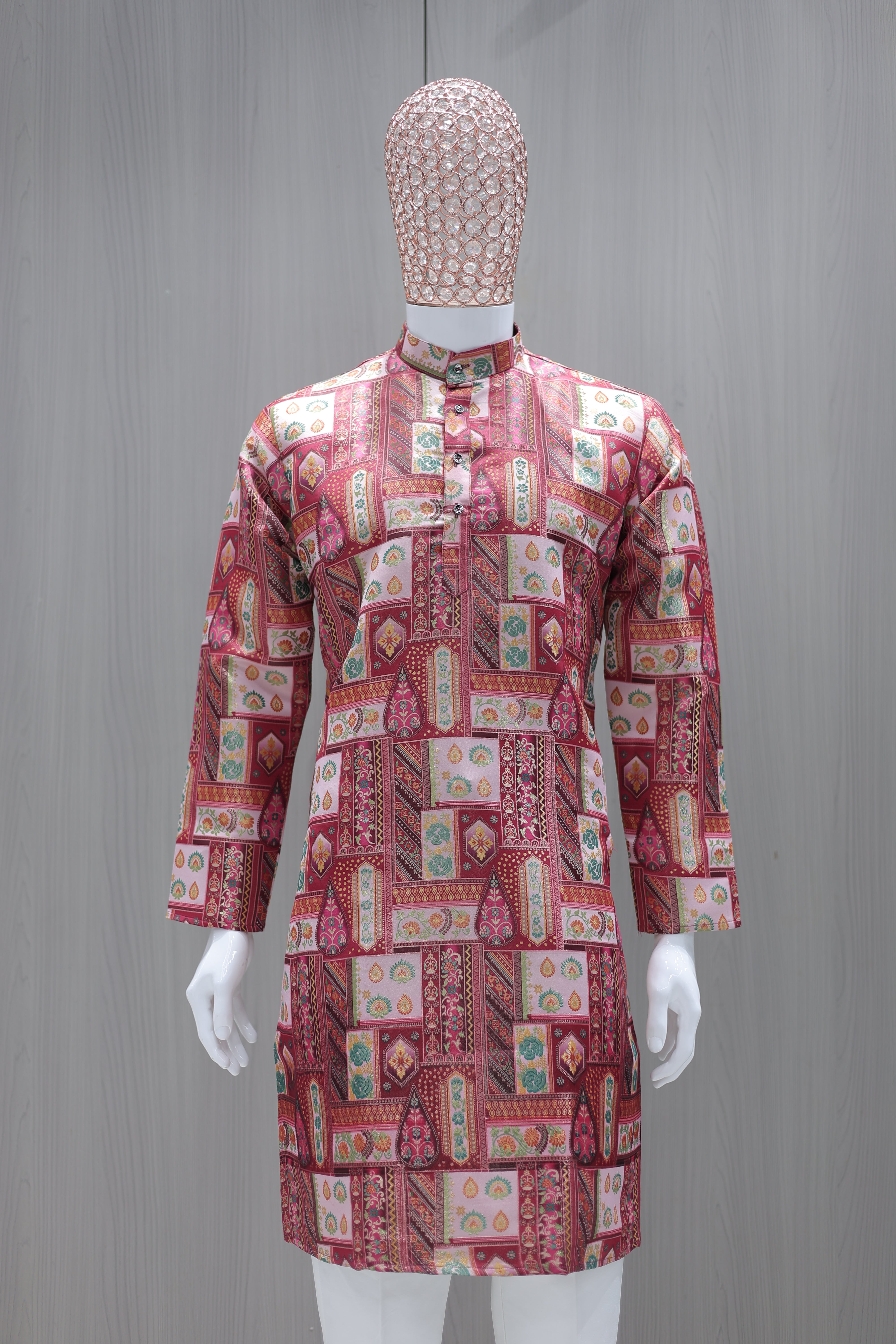 Royal Patchloom Heritage Kurta - Jacquard Sequence Position Print
